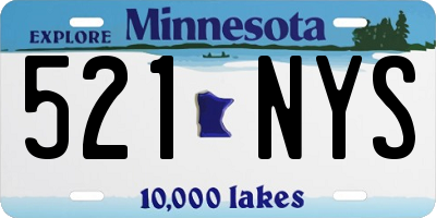 MN license plate 521NYS