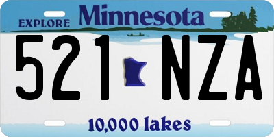 MN license plate 521NZA