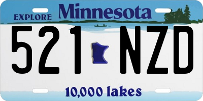 MN license plate 521NZD