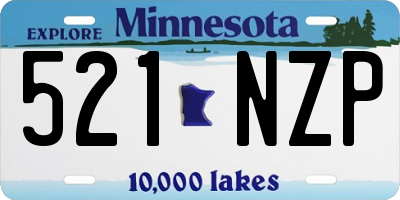 MN license plate 521NZP
