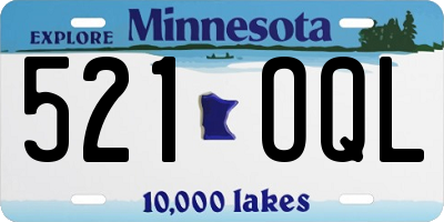 MN license plate 521OQL