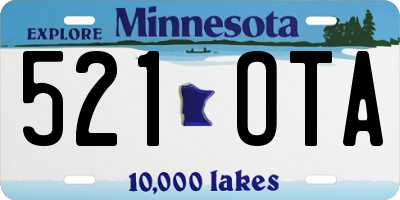 MN license plate 521OTA