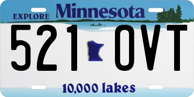 MN license plate 521OVT
