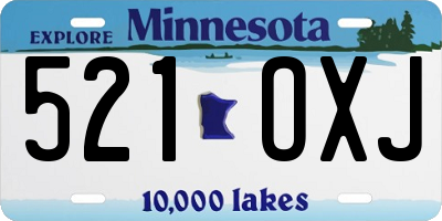 MN license plate 521OXJ