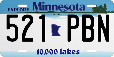 MN license plate 521PBN