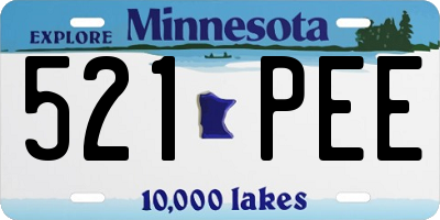 MN license plate 521PEE