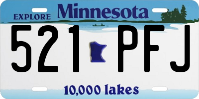 MN license plate 521PFJ