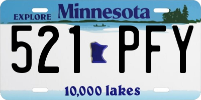 MN license plate 521PFY