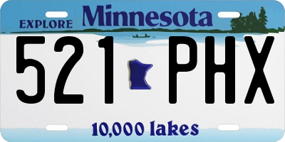 MN license plate 521PHX