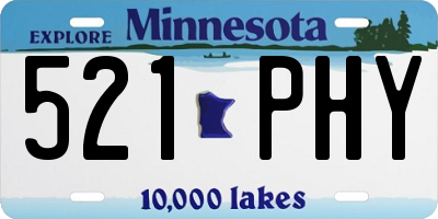 MN license plate 521PHY