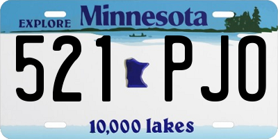 MN license plate 521PJO