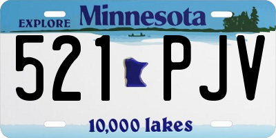 MN license plate 521PJV