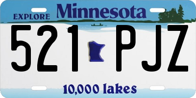 MN license plate 521PJZ