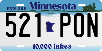 MN license plate 521PON