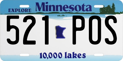 MN license plate 521POS