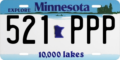 MN license plate 521PPP