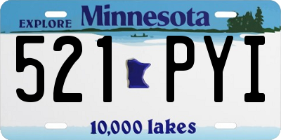 MN license plate 521PYI