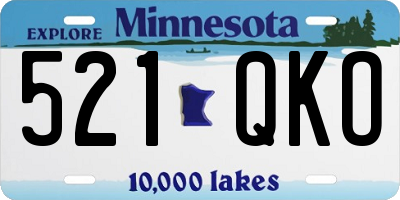 MN license plate 521QKO