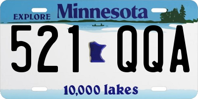 MN license plate 521QQA