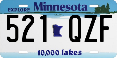 MN license plate 521QZF