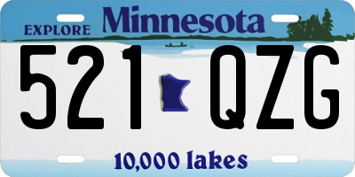 MN license plate 521QZG