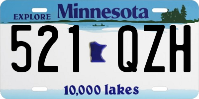 MN license plate 521QZH