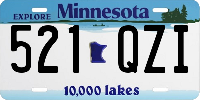 MN license plate 521QZI