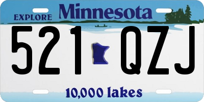 MN license plate 521QZJ