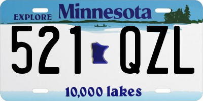 MN license plate 521QZL