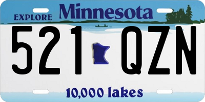 MN license plate 521QZN