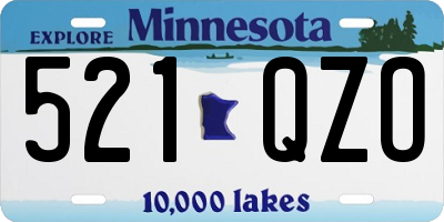 MN license plate 521QZO