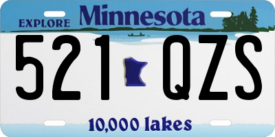 MN license plate 521QZS