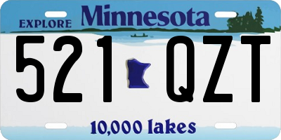 MN license plate 521QZT