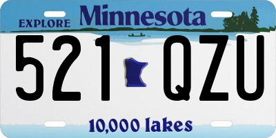 MN license plate 521QZU