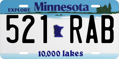 MN license plate 521RAB