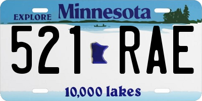 MN license plate 521RAE