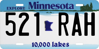 MN license plate 521RAH