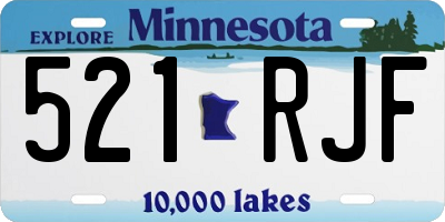 MN license plate 521RJF