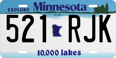 MN license plate 521RJK