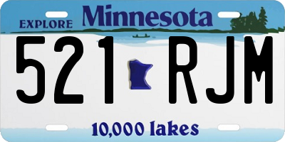MN license plate 521RJM