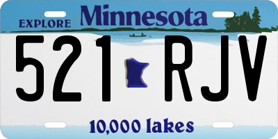MN license plate 521RJV