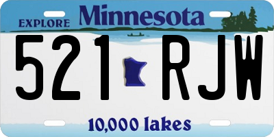 MN license plate 521RJW