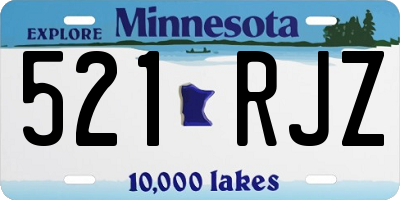 MN license plate 521RJZ