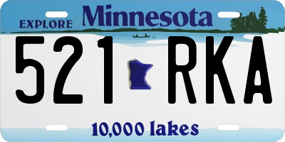 MN license plate 521RKA