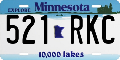 MN license plate 521RKC