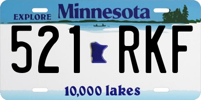 MN license plate 521RKF