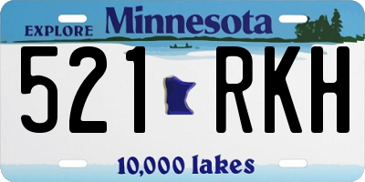 MN license plate 521RKH