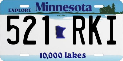 MN license plate 521RKI