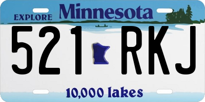 MN license plate 521RKJ