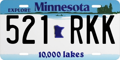 MN license plate 521RKK